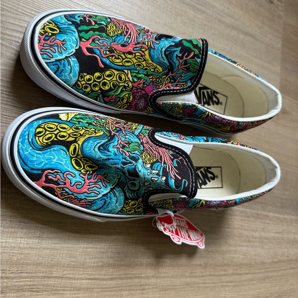 limited edition vans slip on sea monster NEW